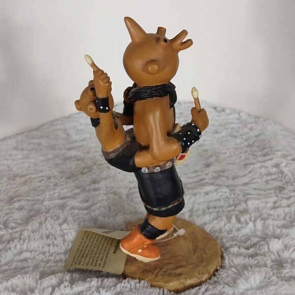 Limited Edition Mudhead Clown "Kachina" Medicine Man By Artist Leone Kuhne - Picture 4 of 10